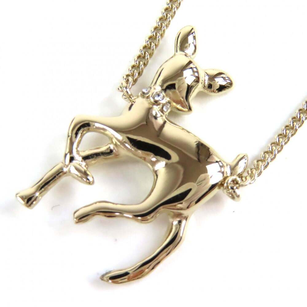 CHANEL Gold Pearl Logo Necklace - Picture 5 of 8